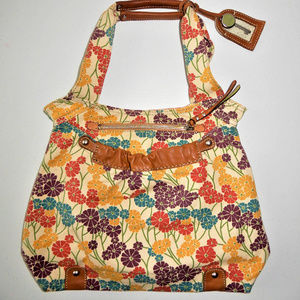 Fossil Canvas tote shopper satchel shoulder purse